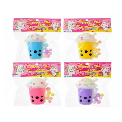 SQUISHY BUBBLE TEA SET (TPR) 10cm In Busta PVC In espo da 16pz 4ass…x16…x384